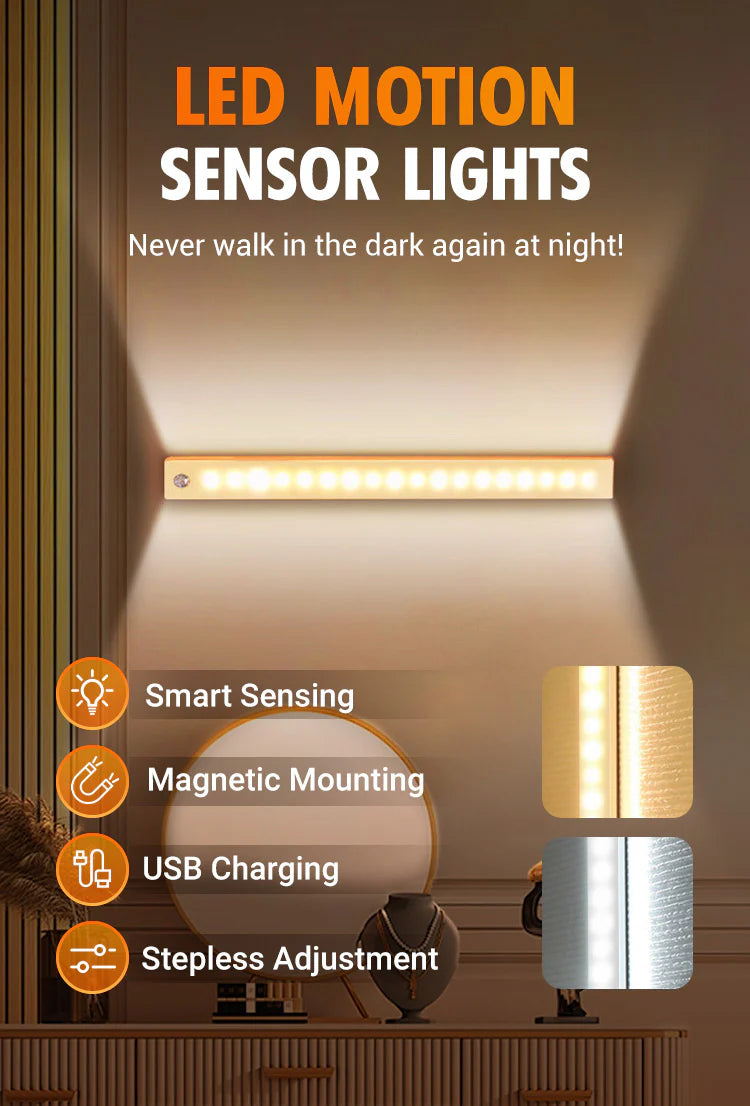 🔥LED Smart Magnetic Human Body Sensor Light