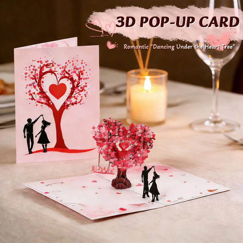 The best gift：Romantic "Dancing Under the Heart Tree" 3D Greeting Card