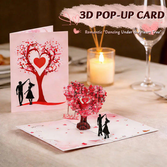 The best gift：Romantic "Dancing Under the Heart Tree" 3D Greeting Card