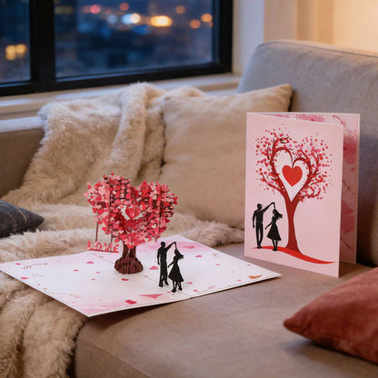 The best gift：Romantic "Dancing Under the Heart Tree" 3D Greeting Card
