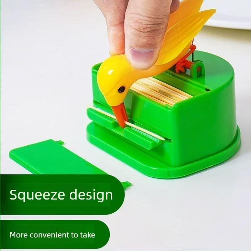 Creative Bird Toothpick Dispenser – Automatic "Pecking" Toothpick Holder –