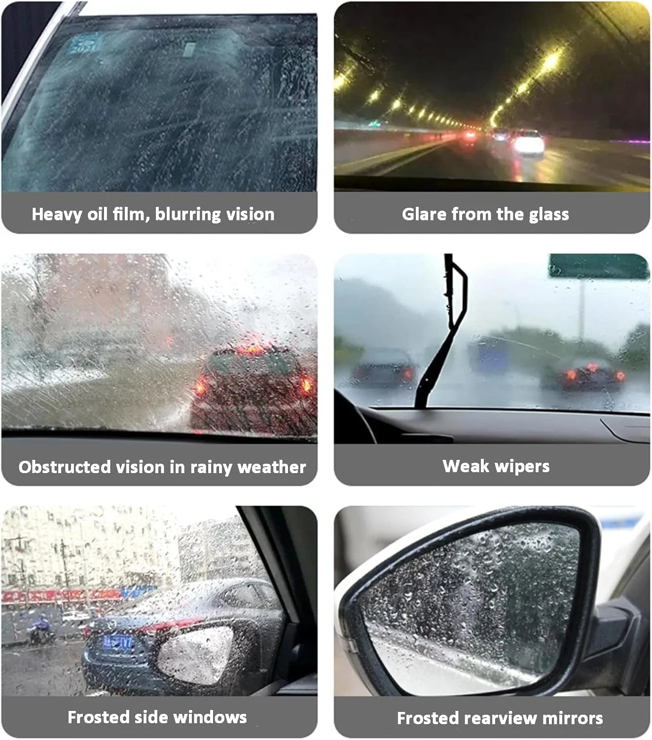 Automotive Handheld Oil Flmr Cream：Glass DecontaminationWithoutTraces,Window Oil Film Cleaning,FastCleaning