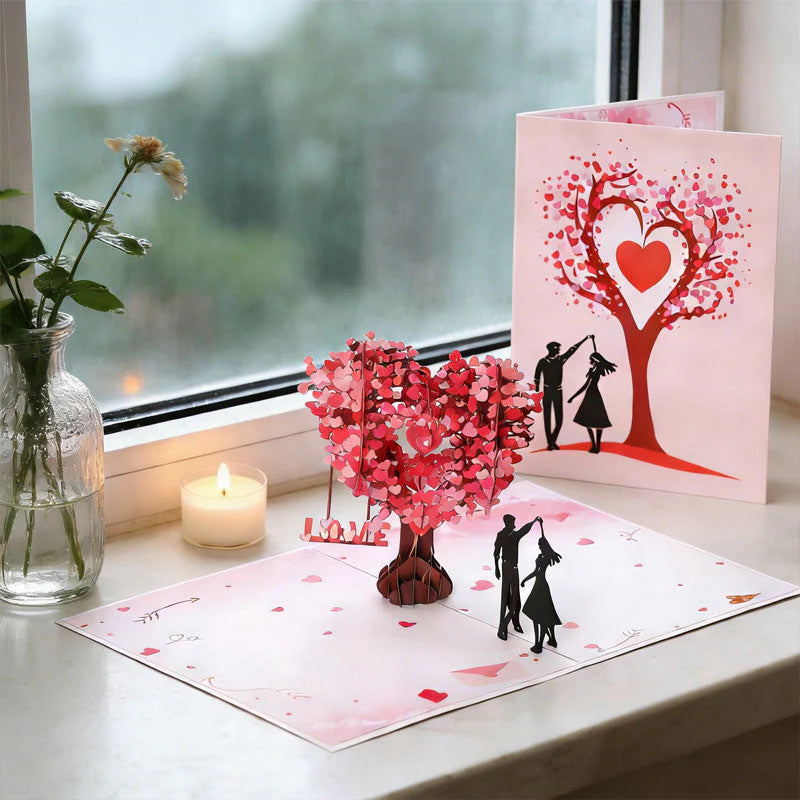 The best gift：Romantic "Dancing Under the Heart Tree" 3D Greeting Card
