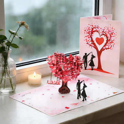 The best gift：Romantic "Dancing Under the Heart Tree" 3D Greeting Card
