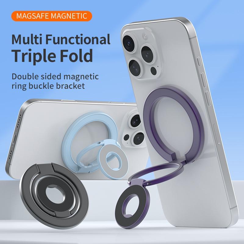 Double-Sided Magnet,Smartphone Stand, Foldable Kickstand, MagSafeCompatible, Foldable