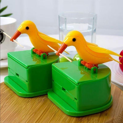 Creative Bird Toothpick Dispenser – Automatic "Pecking" Toothpick Holder –