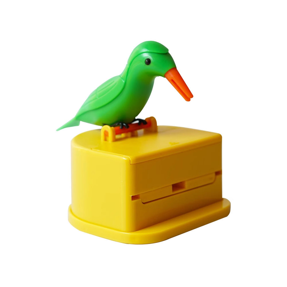 Creative Bird Toothpick Dispenser – Automatic "Pecking" Toothpick Holder –