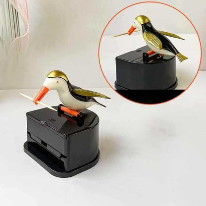 Creative Bird Toothpick Dispenser – Automatic "Pecking" Toothpick Holder –