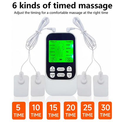 TENS EMS Muscle Stimulator – 10 Modes, Dual Channel, 30 Intensity Levels, Compact & Rechargeable