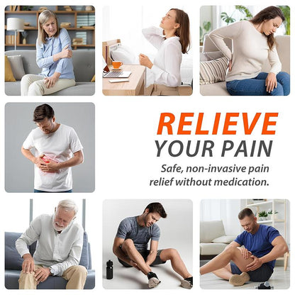 TENS EMS Muscle Stimulator – 10 Modes, Dual Channel, 30 Intensity Levels, Compact & Rechargeable