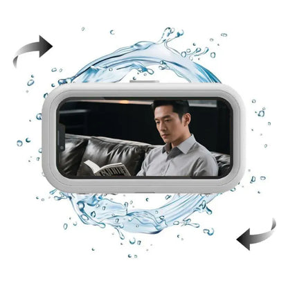 Universal Waterproof Phone Mount for Shower | 480° Adjustable & Retractable Arm | Anti-Fog Touch Case for Bathtub & Kitchen | Fits Phones up to 6.8 Inches