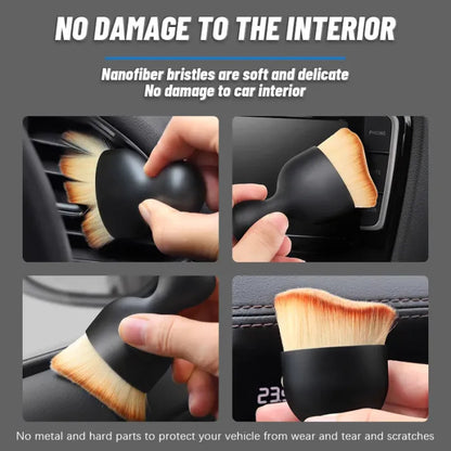 Ultra-Soft Car Interior Detailing Brush – Scratch-Free Dust Removal Tool